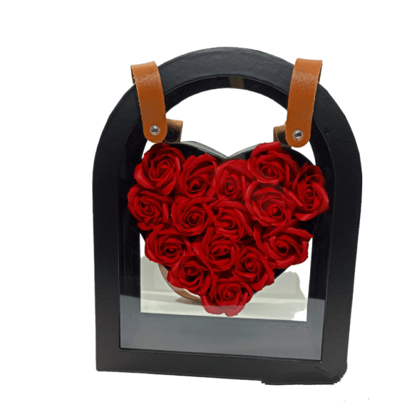 Kουτί πολυτελείας με soap roses καρδιά