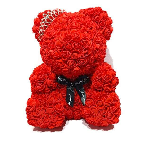 Forever Rose Bear με κορόνα